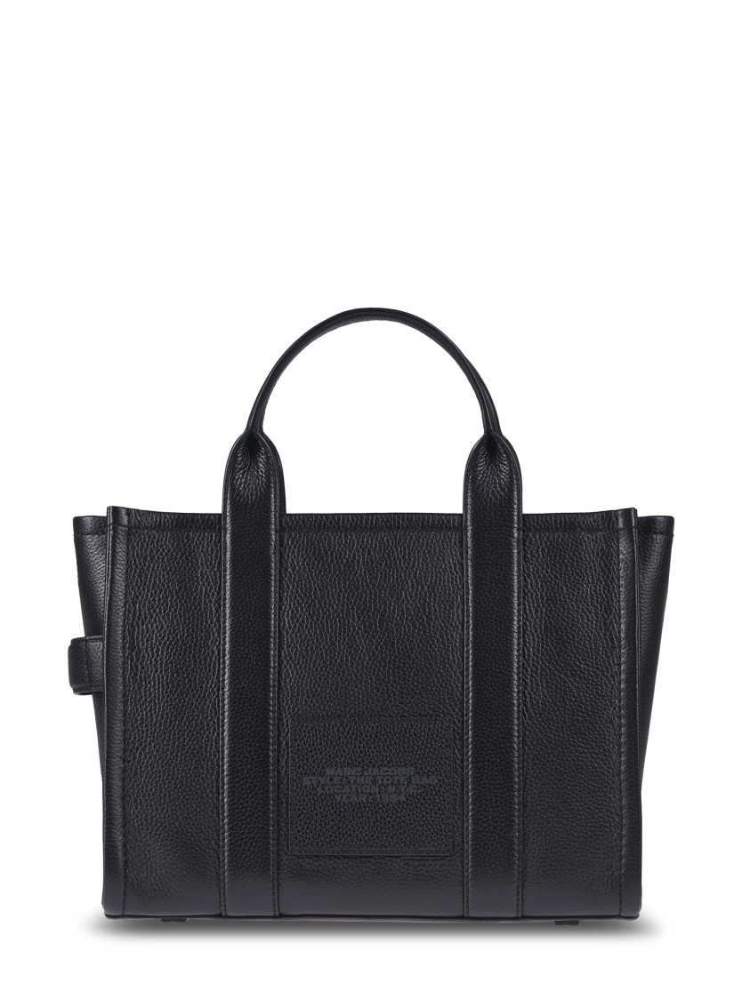 Marc Jacobs Structured Medium Tote With Textured Leather Finish In Black