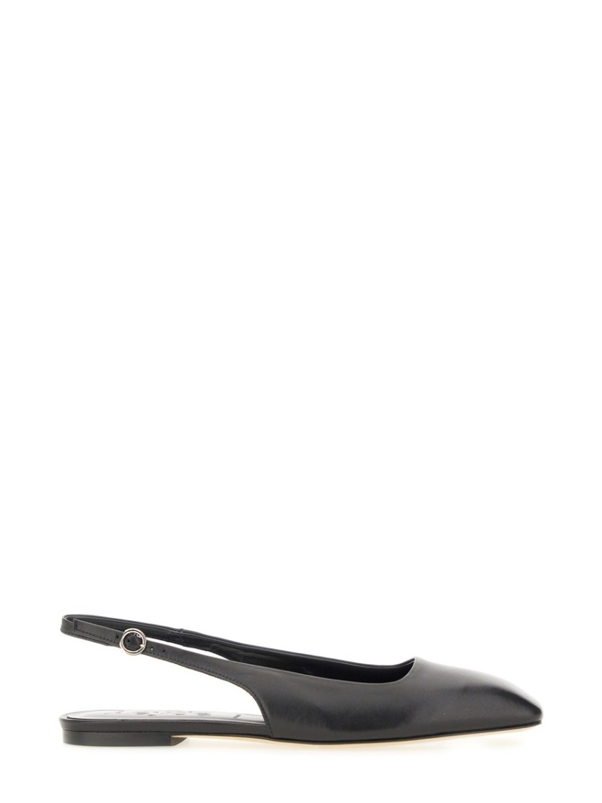 Aeyde 10mm Geraldine Napa Slingback Flats In Black
