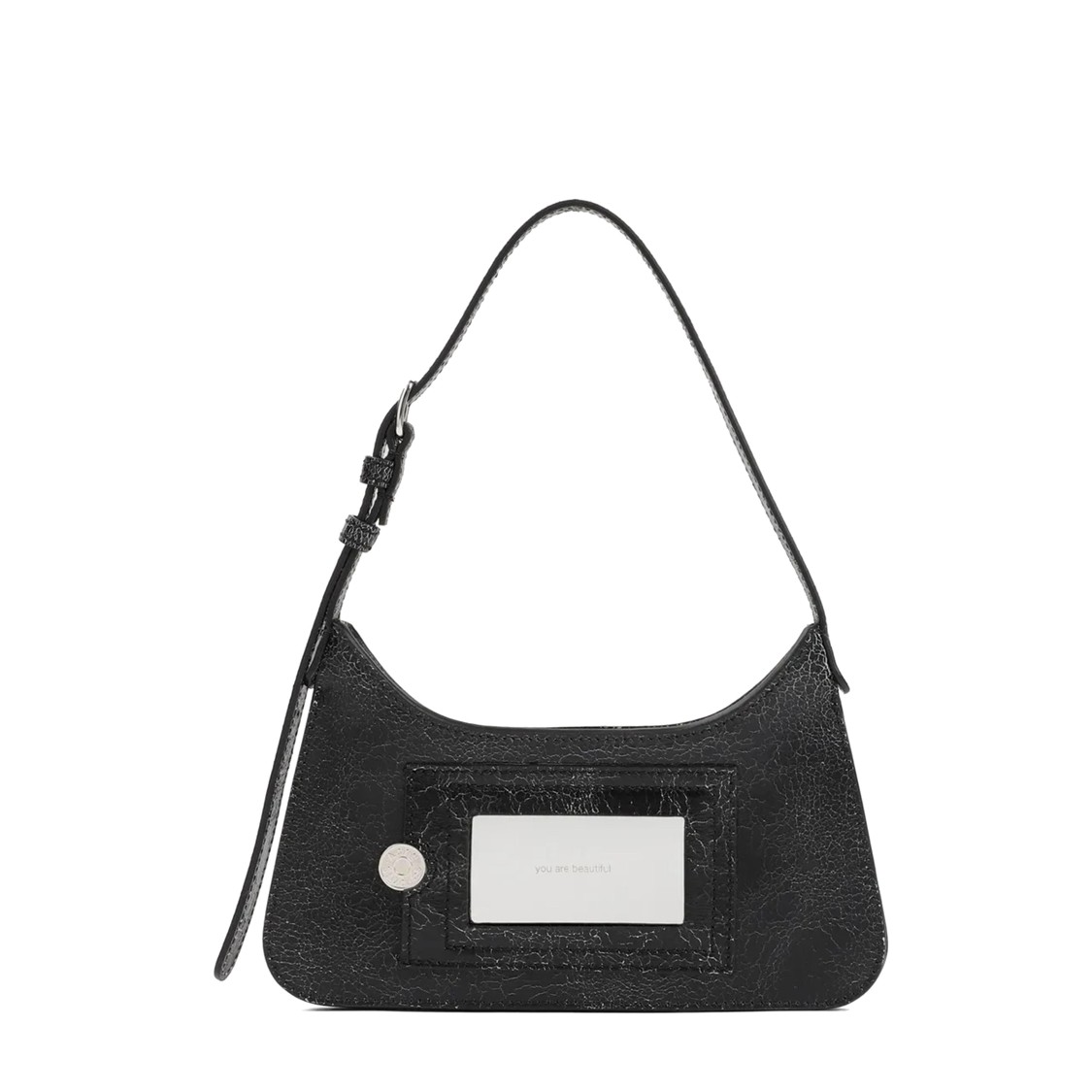 Acne Studios Mini Platt Crackled Leather Shoulder Bag
