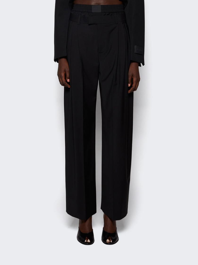 Alexander Wang Pleated Trouser With Boxer Black In Black