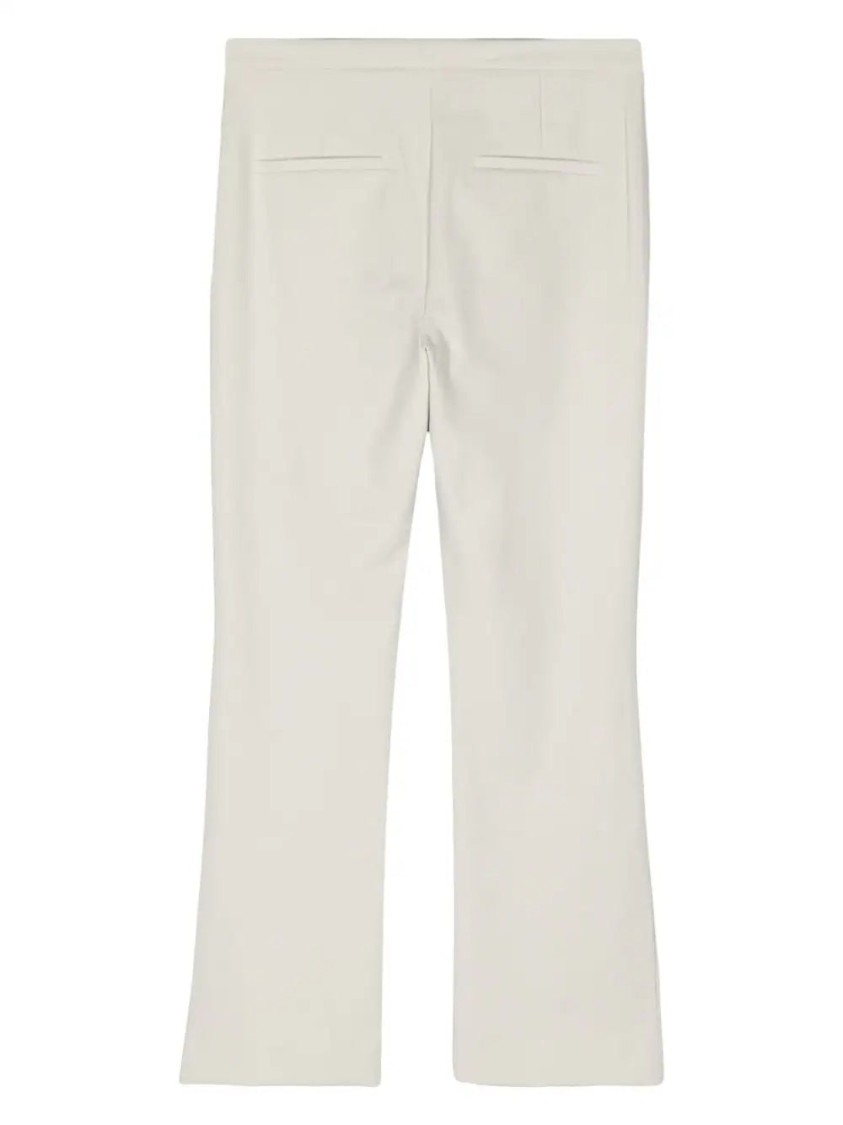 Vince Tapered Leg Trousers With Smooth Finish In Neutral