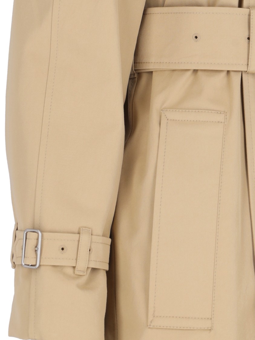 Shop Burberry Long Double-breasted Trench Coat – Beige In Neutrals