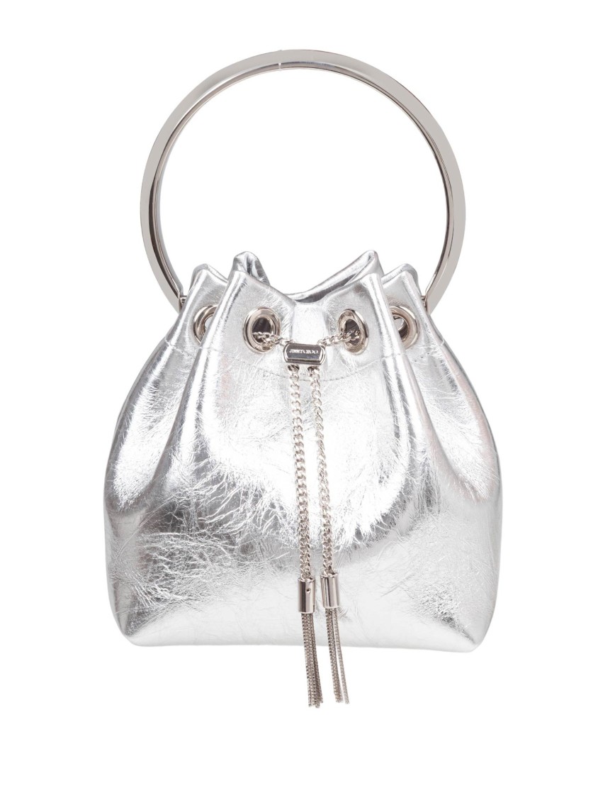 Jimmy Choo Bon Bon Bon Bon Bon In Leather In Silver