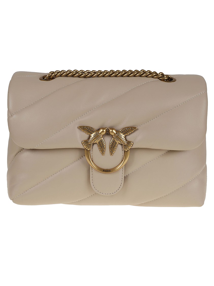 Pinko Love Puff Classic Cl Sheep Nap In Neutrals