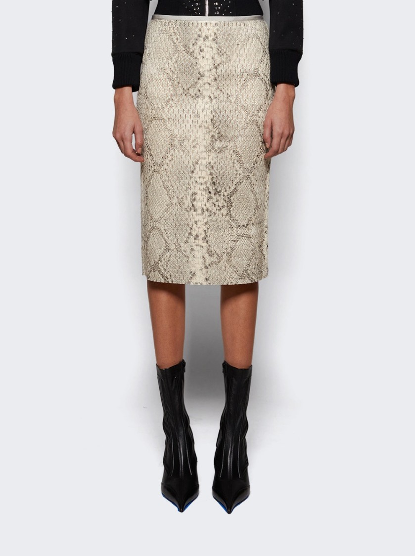 ALEXANDER WANG ALEXANDER WANG LOW RISE MIDI SKIRT BLACK AND WHITE