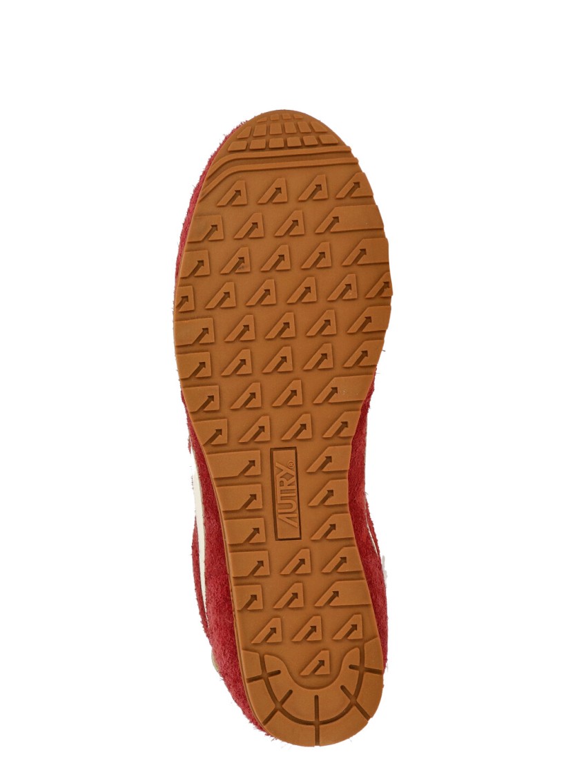 Autry Windspin Sneakers In Suede And Parrot Leather And Rutabaga In Red