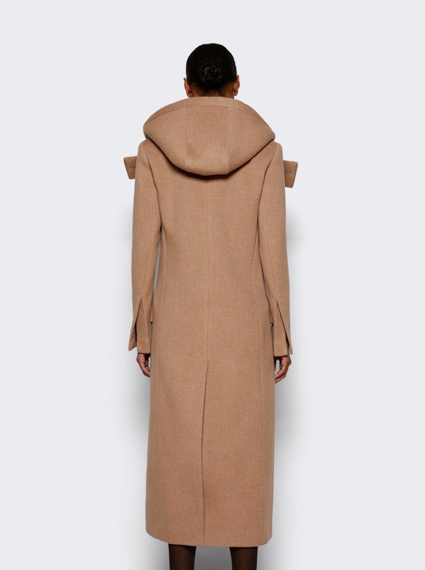 Shop Proenza Schouler Reed Hooded Brushed Melange Wool Coat