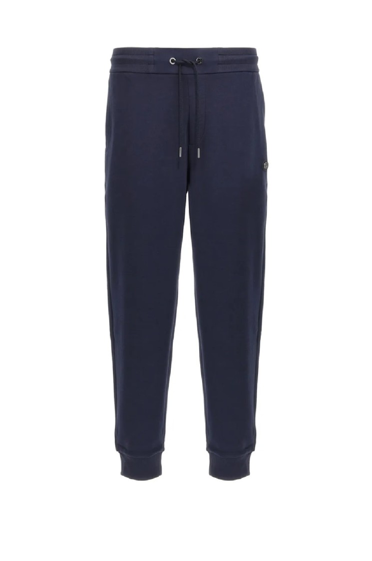 Hugo Boss Jogger-style Pants With Tapered Legs In Blue