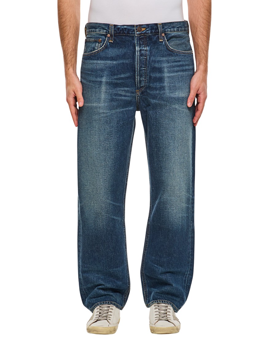 Agolde Blue Washed Jeans In Regenerated Denim In Blue
