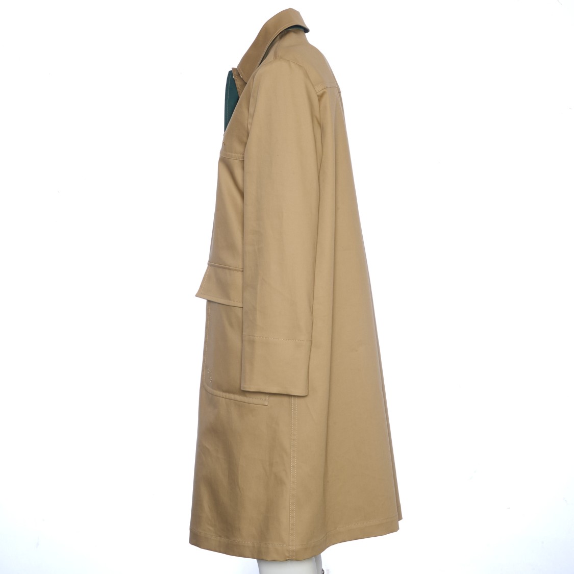 Fay Oversized Gabardine Stretch Car Coat With Trench-style Flaps