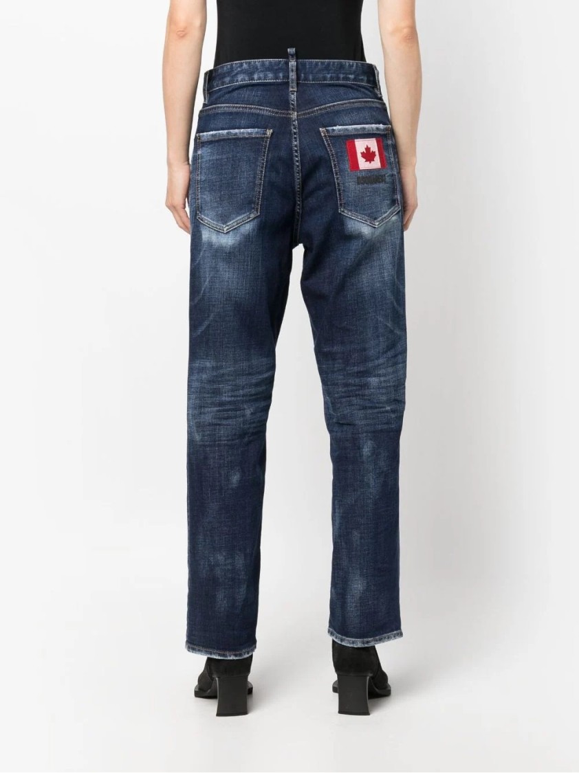 Dsquared2 Slim Fit Denim Trousers In Blue