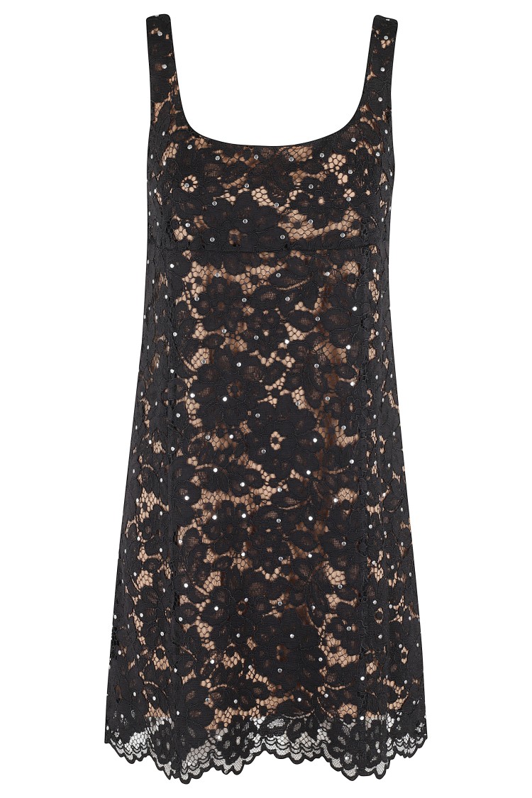 michael kors corded lace dress Corded Floral Lace Dress in CHAMBRAY - Sale