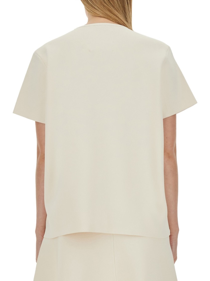 Jil Sander Boxy Fit T-shirt With Relaxed Silhouette In Neutrals