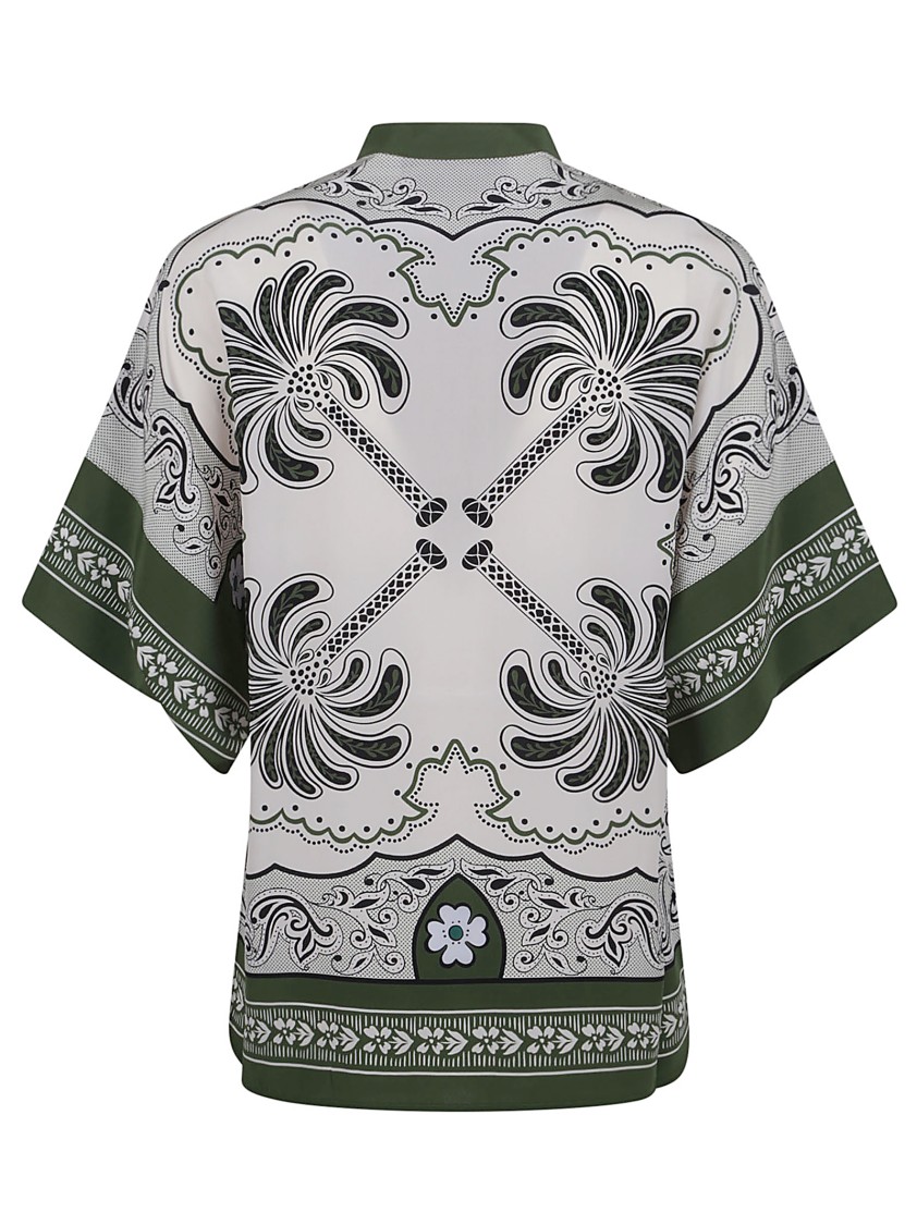 Shop La Doublej La Double J Multicolored Silk Shirt With Relaxed Fit