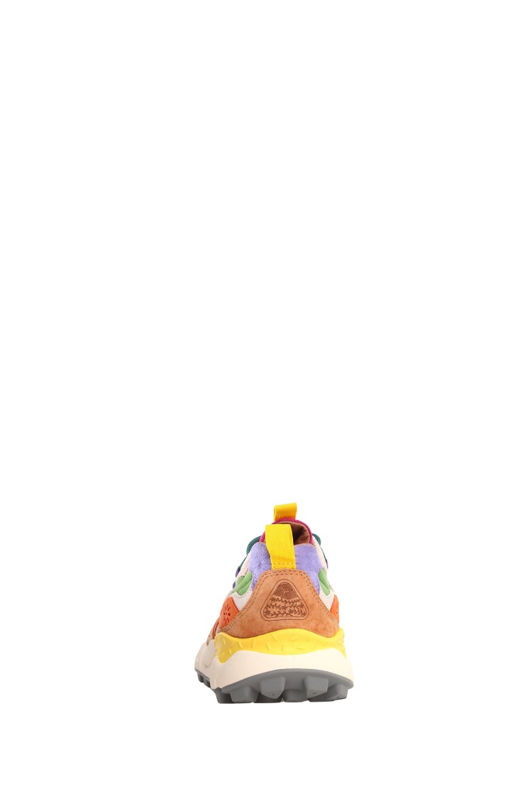 Flower Mountain Sporty Multicolored Suede Sneakers With Antibacterial Insole