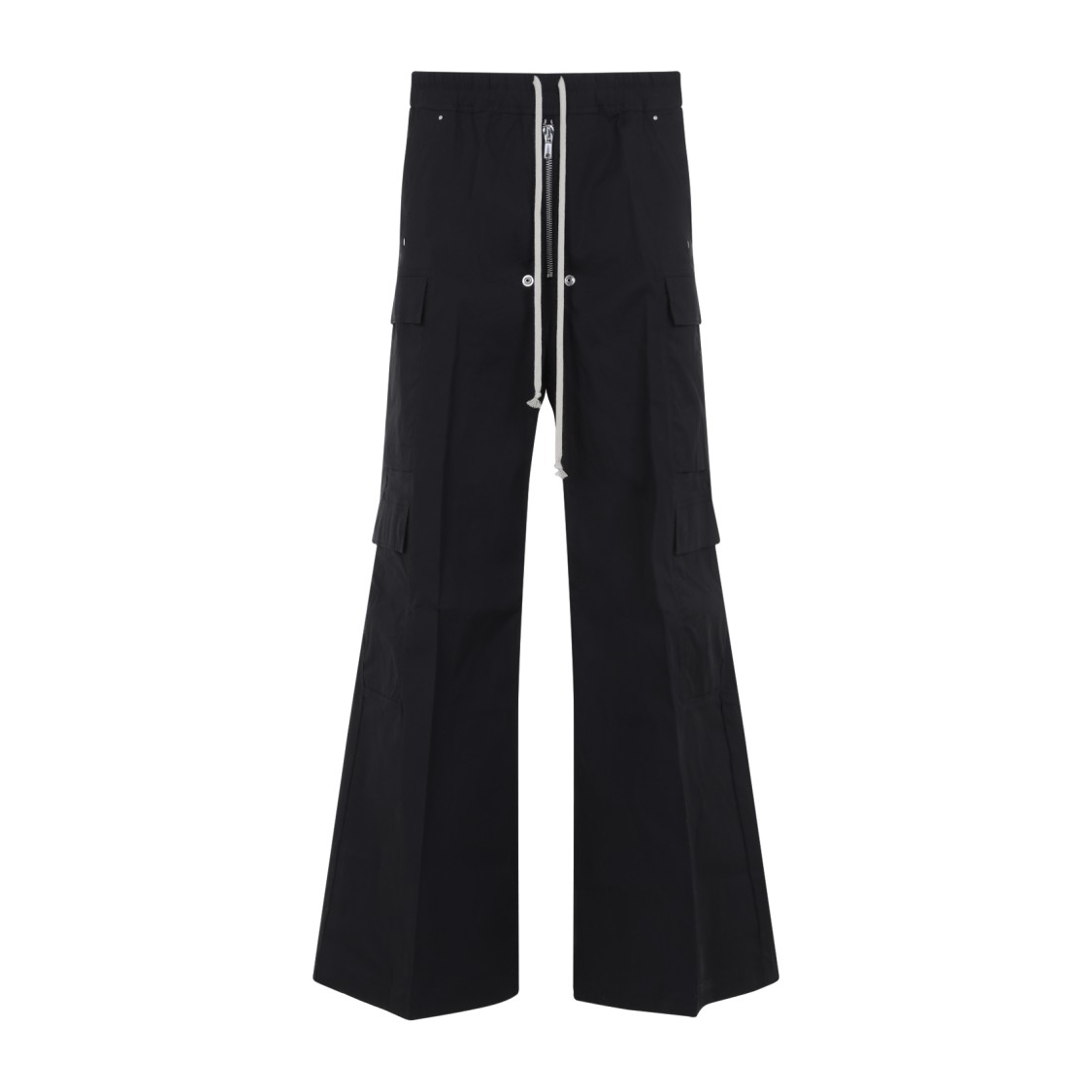 RICK OWENS RICK OWENS BLACK COTTON CARGOBELAS PANTS