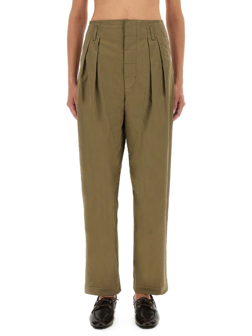 Moschino Tailored Trousers Front Pleats In Green