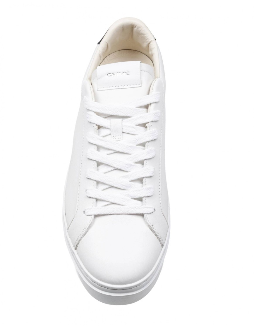 Crime London Black/white Crime Leather Sneakers
