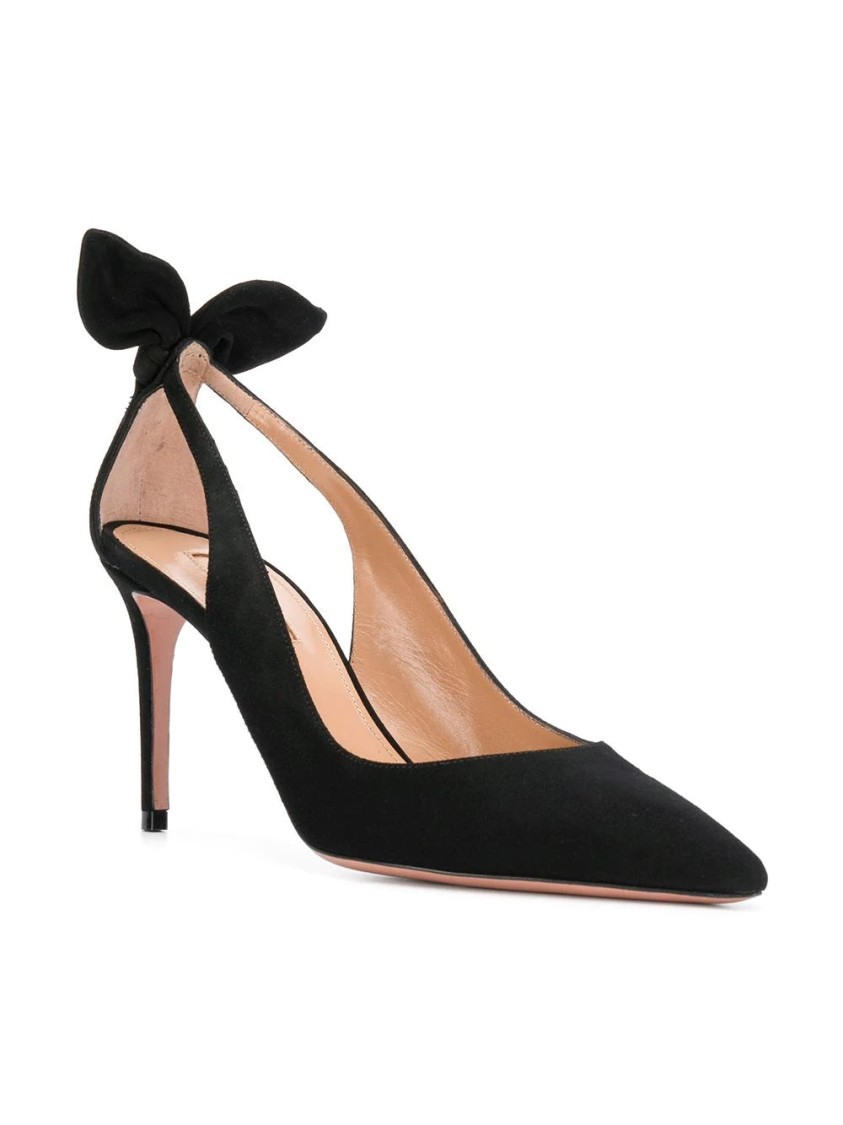 Aquazzura 120mm Bow Tie Pumps In Black