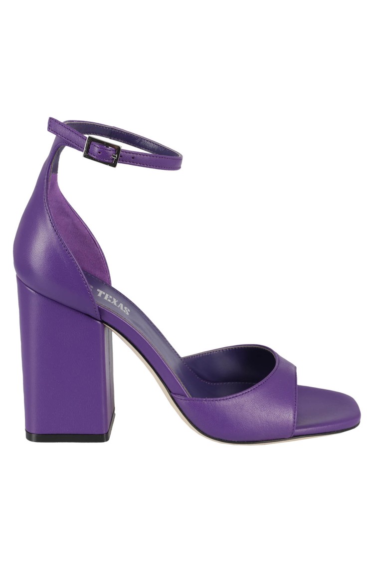 Shop Paris Texas Square-toe High-heel Fiona Sandals In Purple