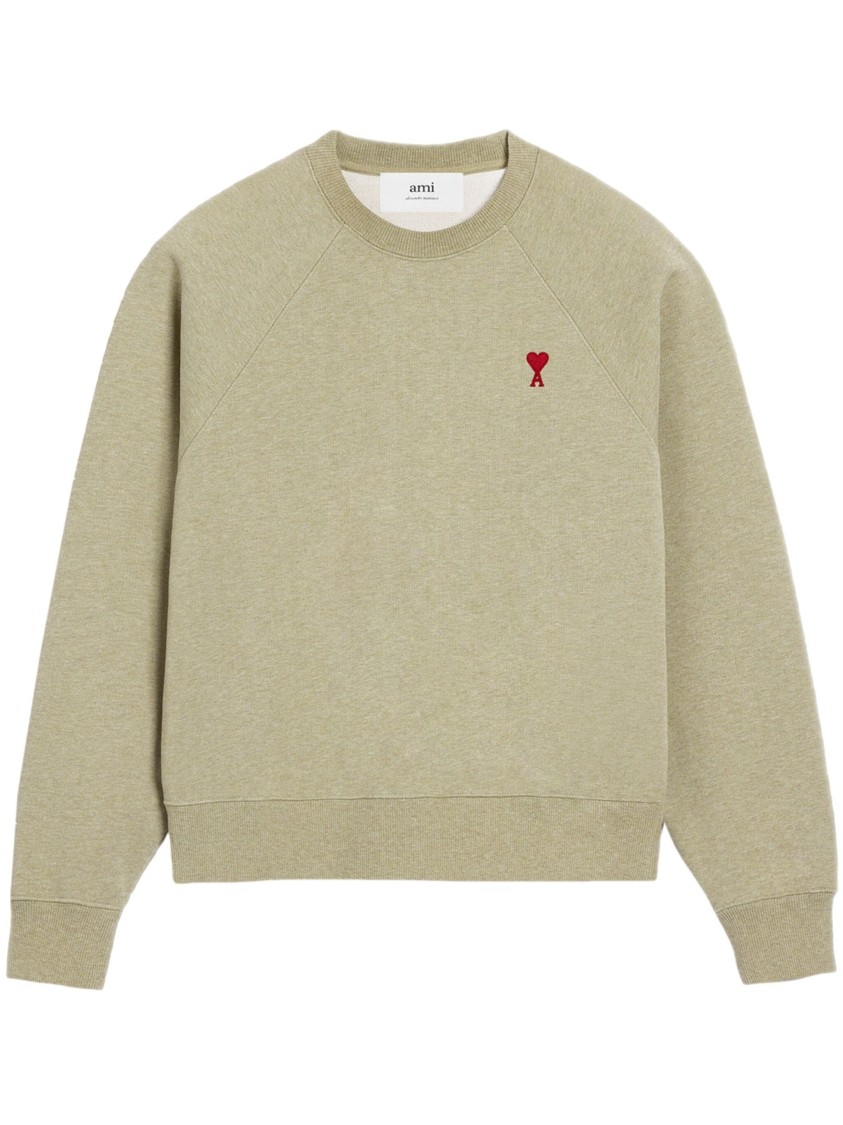 Ami Alexandre Mattiussi Ami Beige Crew Neck Sweatshirt In Neutral