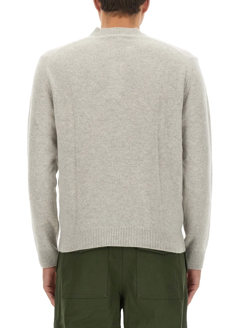 Maison Kitsuné Fox Head Patch Sweatshirt With In White
