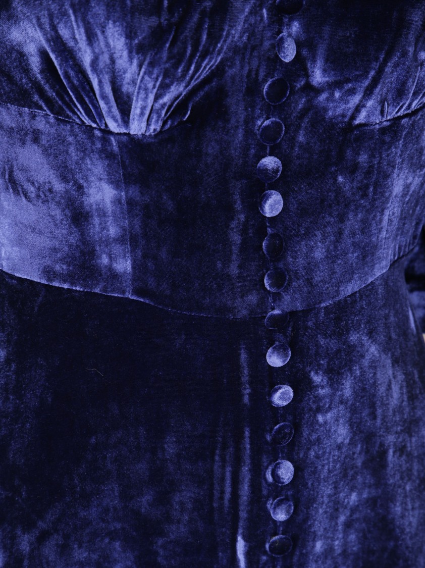 Saloni Margot-b Dress In Blue