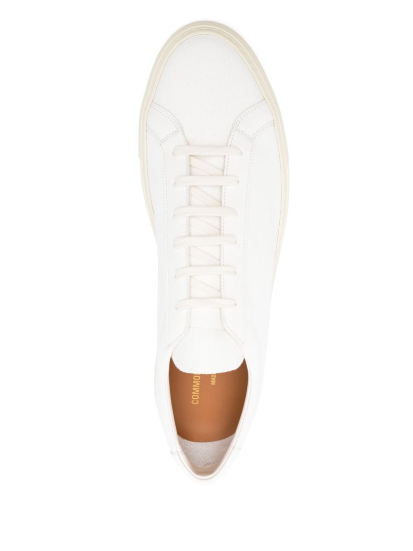 Common Projects Almond Toe Low-top Sneakers With Flat Rubber Sole