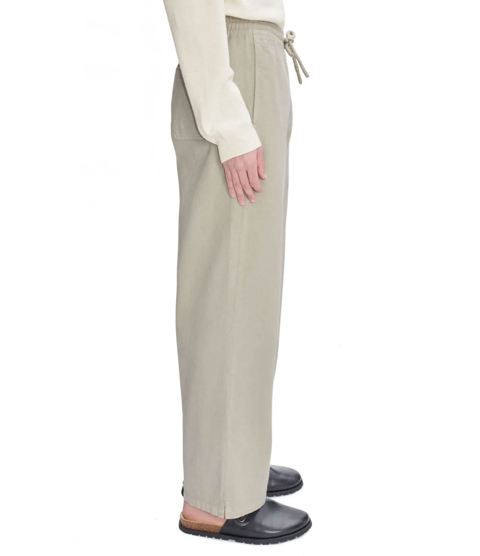 Apc A.p.c. Straight-cut Taupe Pants With Drawstring Waist In Neutral