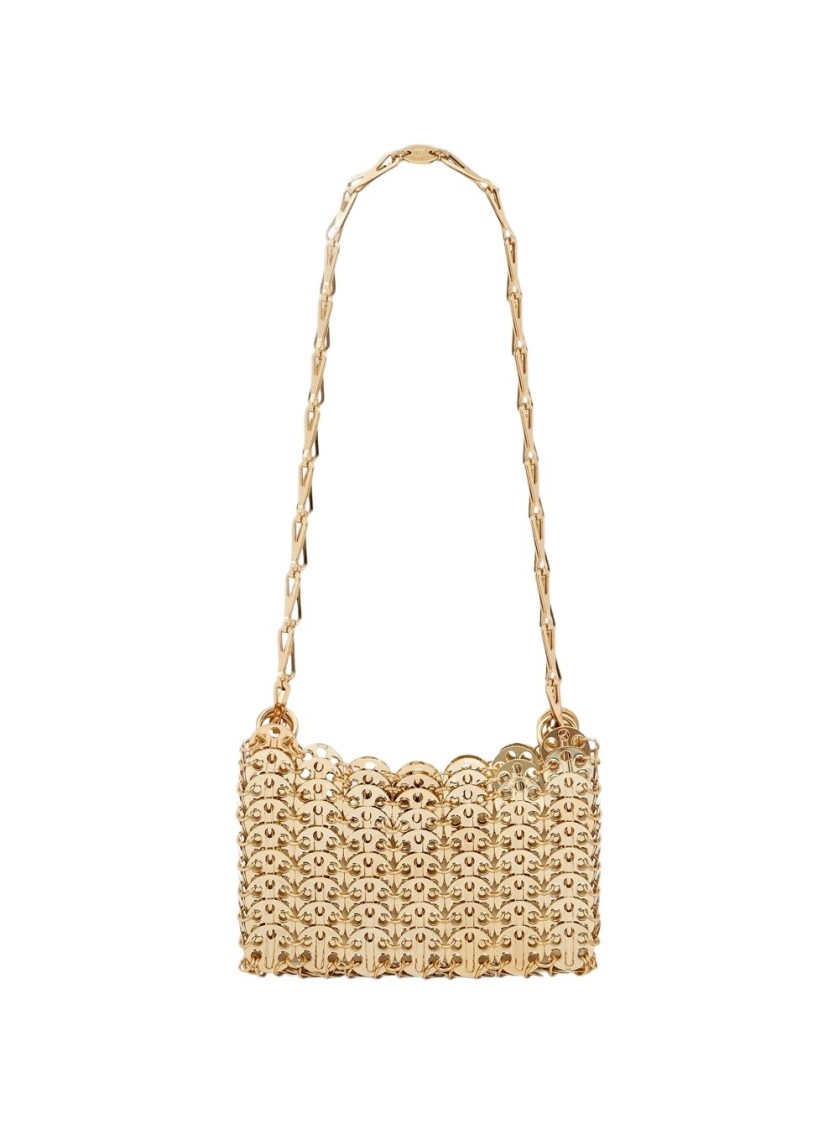 Rabanne Iconic Nano 1969 Bag Light Gold In Gold