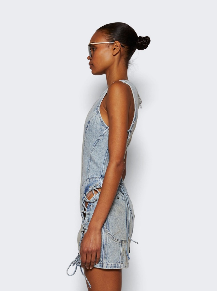 Natasha Zinko Denim Mini Dress In Blue