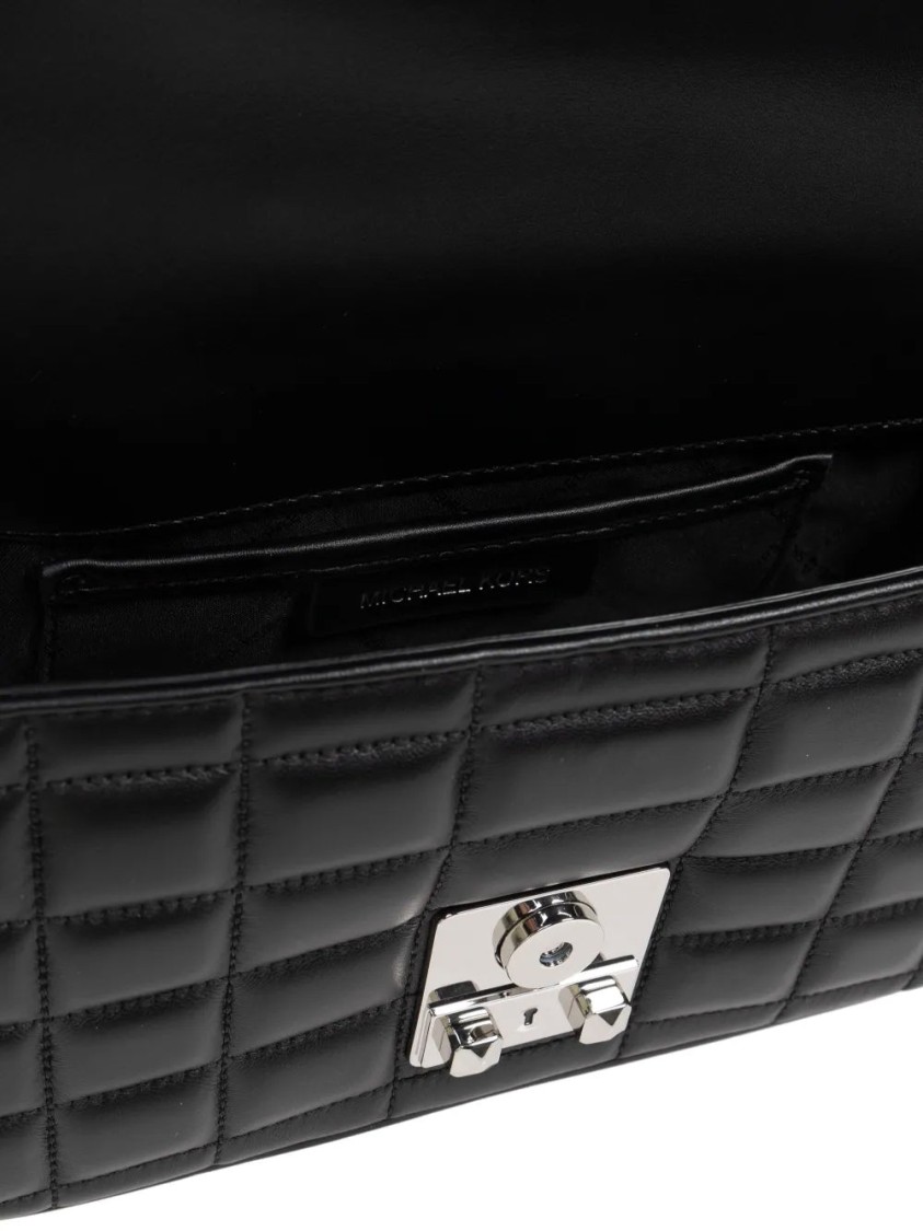 Michael Kors Lg Conv Chain Shldr In Black