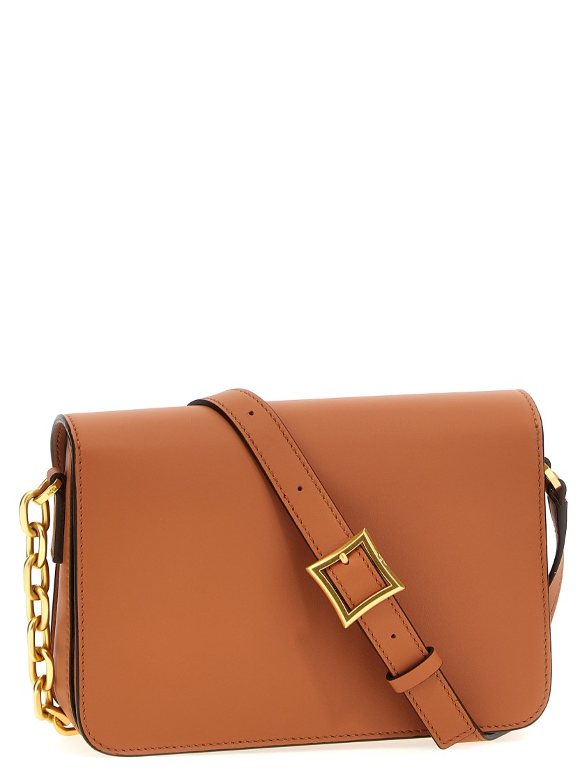 Mcm Brown Himmel Crossbody Bag In Orange