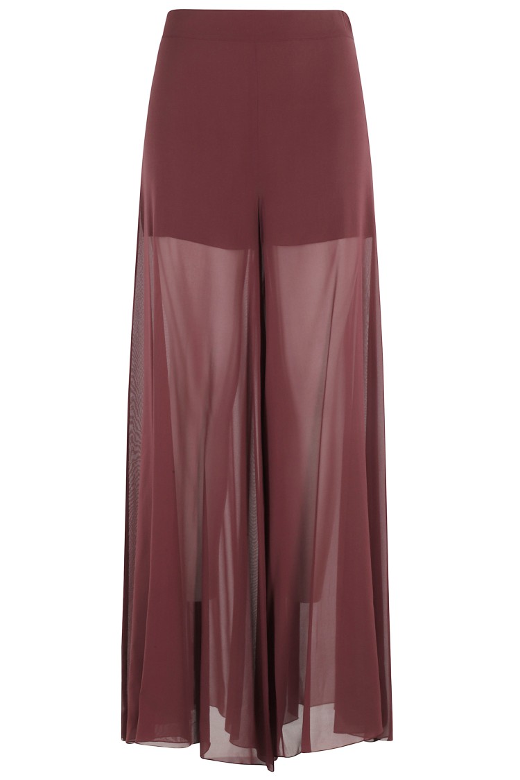 パンツ Erika Cavallini Giacomo Silk Blend Culotte Pants Erika Cavallini Giacomo Silk Blend Culotte Pants In Burgundy