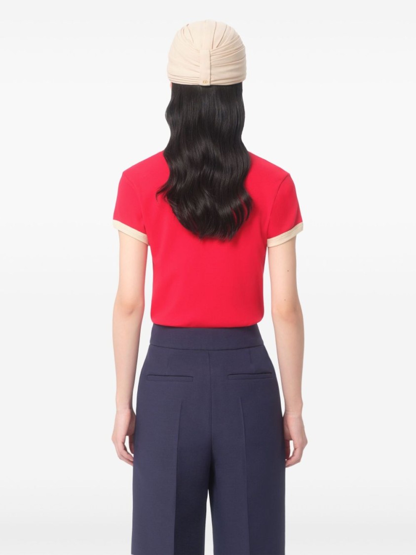 Shop Valentino Red Cotton T-shirt