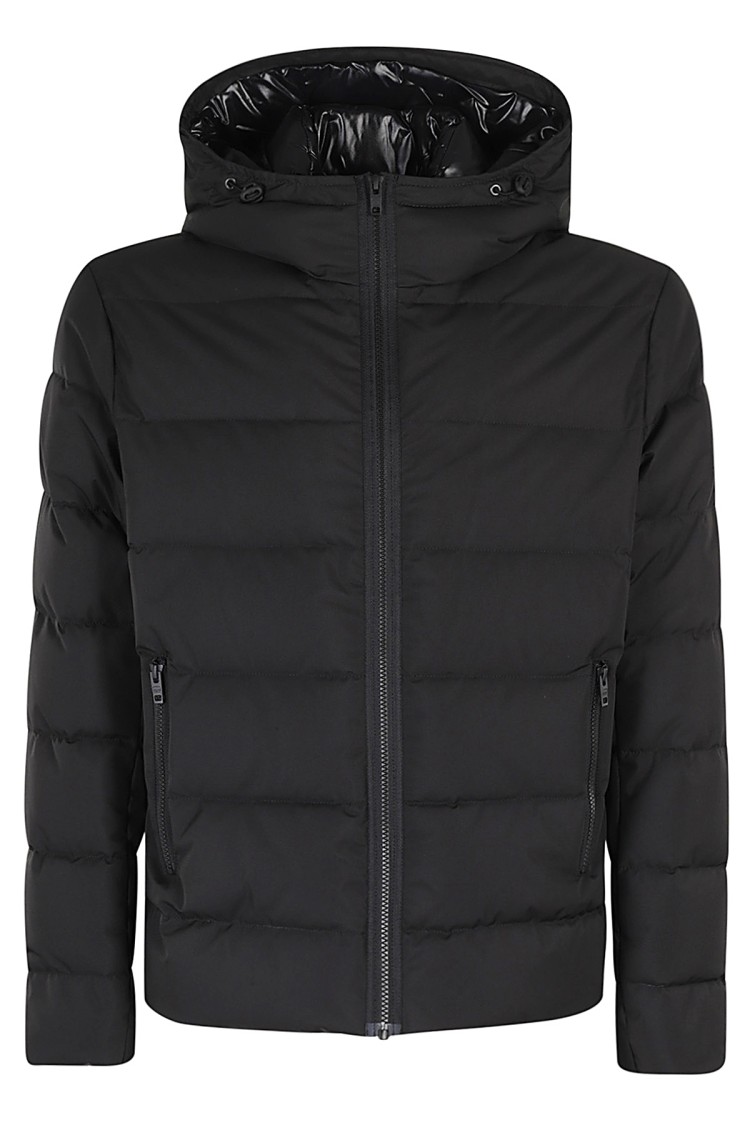 Fay Double Zip Jacket In Black