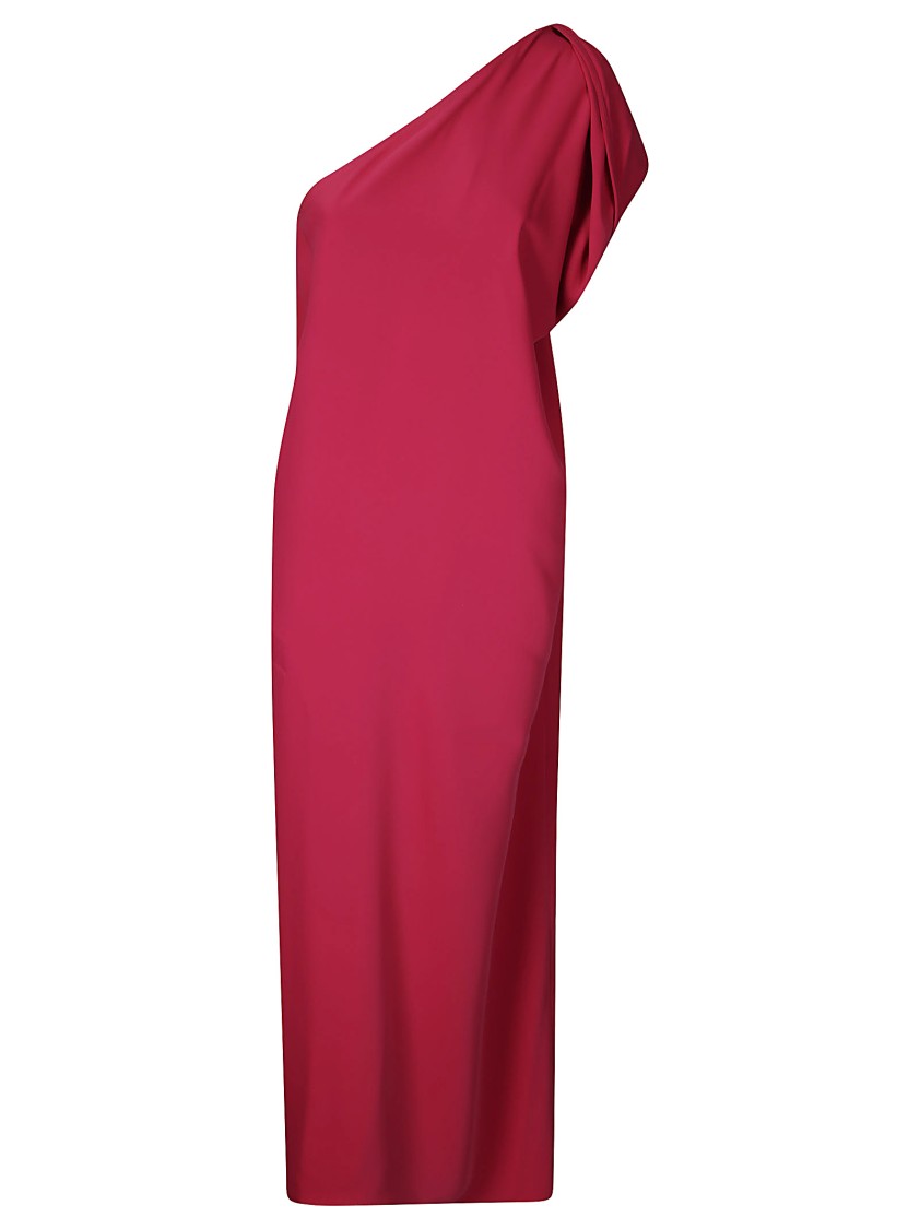 P.a.r.o.s.h . One-shoulder Crossover Maxi Dress With Side Slit In Purple