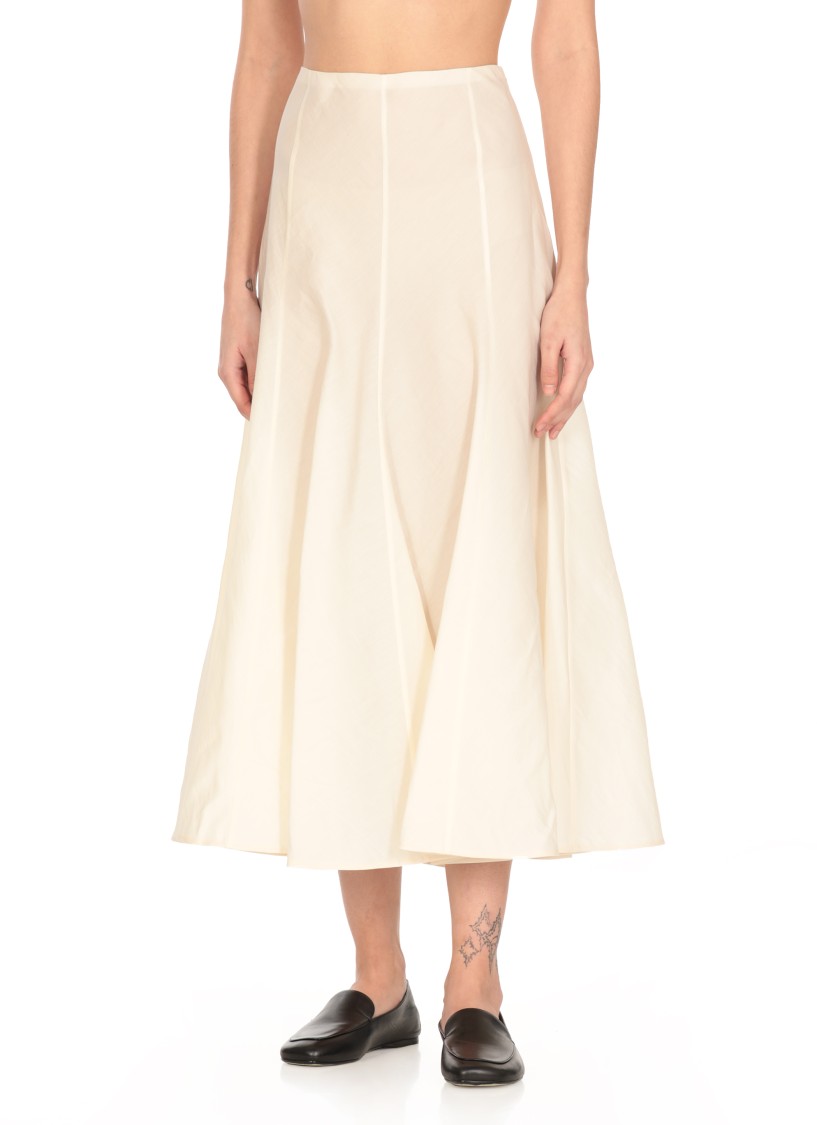 KHAITE KHAITE NATURAL NATURAL KHAITE SILK AND COTTON SKIRT