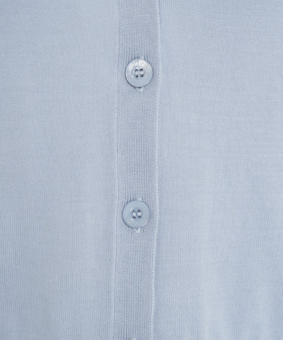 SEMICOUTURE SEMI COUTURE BUTTON-CLOSURE CARDIGAN WITH RIBBED DETAILING
