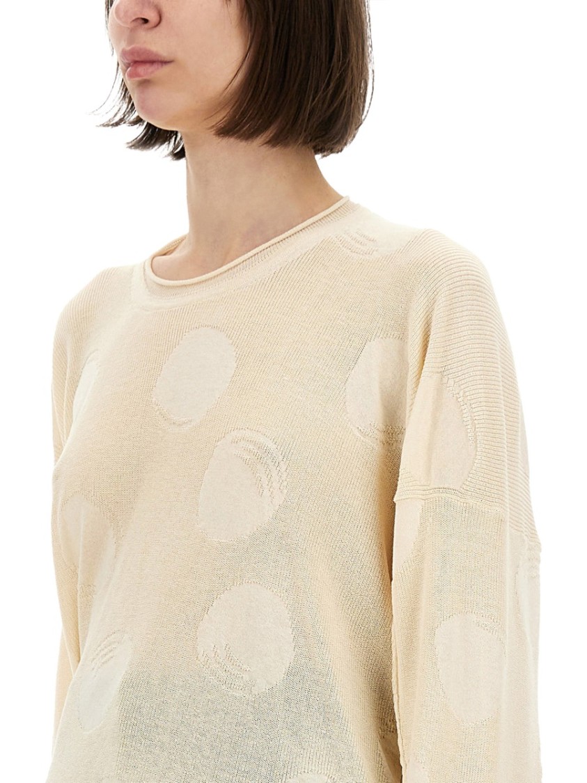 Uma Wang Shirt With Polka Dot Pattern In Neutrals
