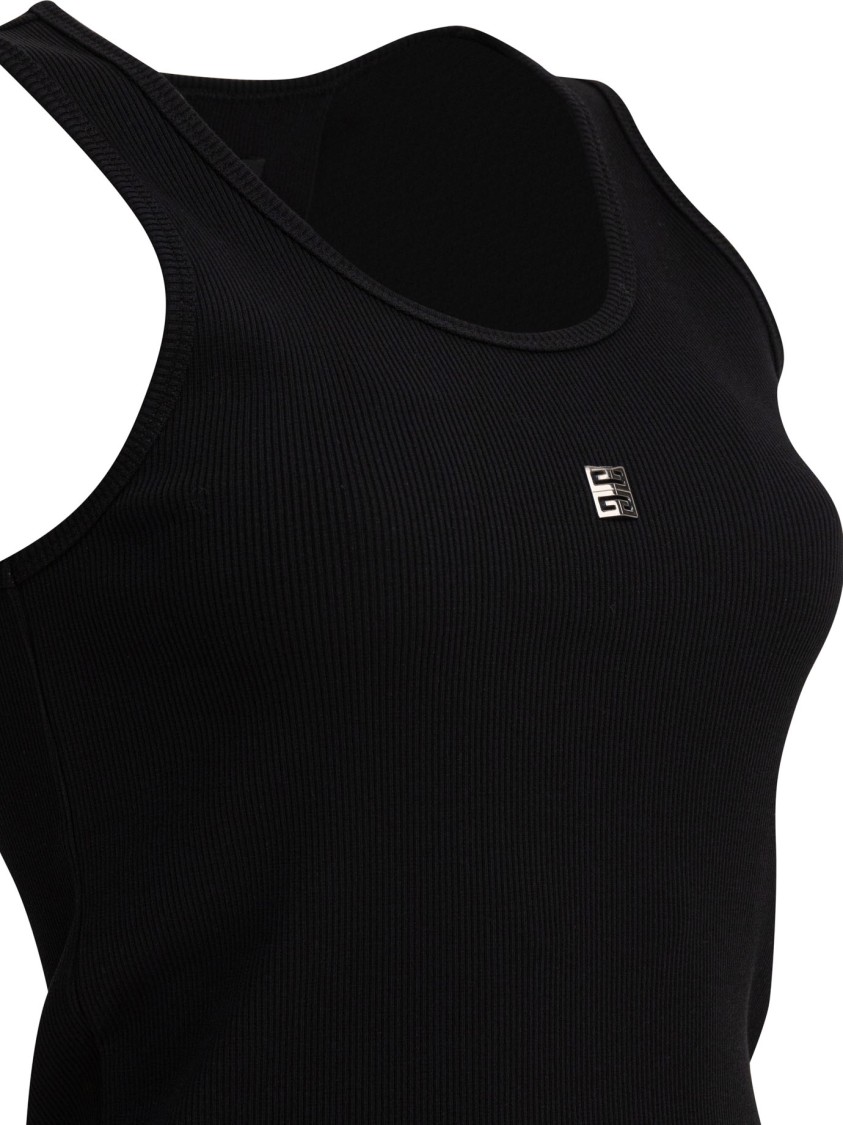 Givenchy Ribbed Tank Top In Black