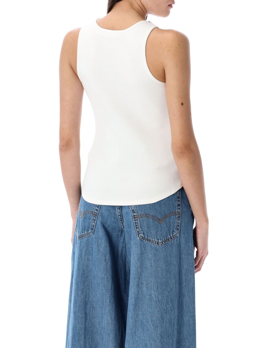 Shop Zimmermann Illuminate Embellished Tank Top In White