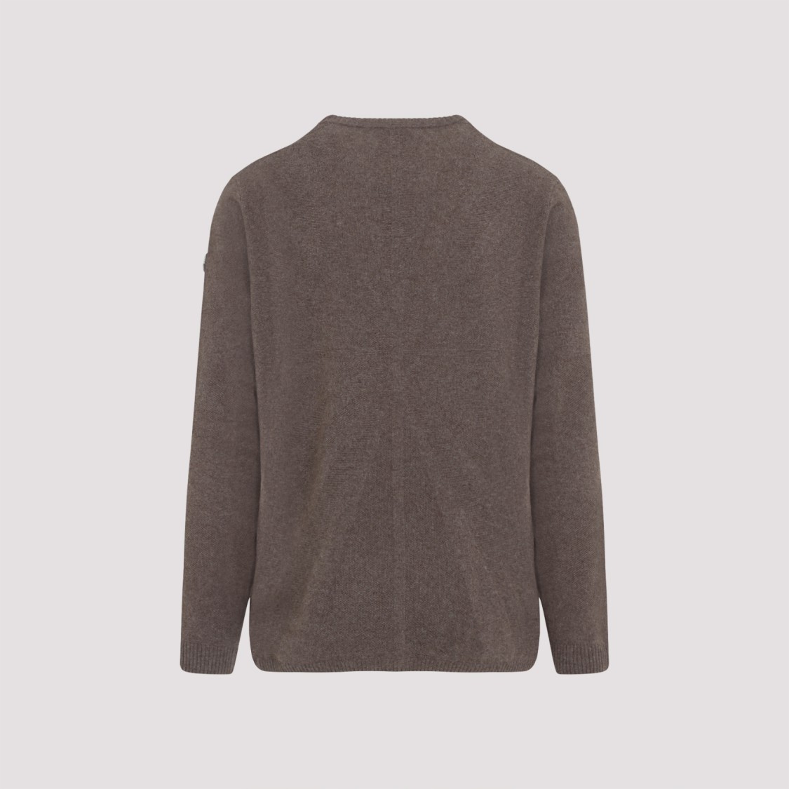 Moncler X Rick Owens Sophisticated Grey Sweatshirt In Virgin Wool And Cashmere Blend In Brown
