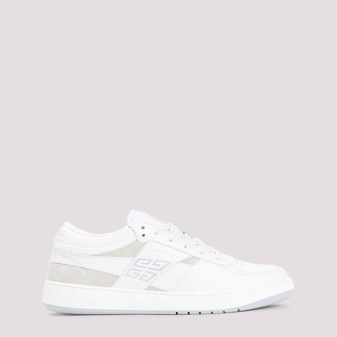 Givenchy G Move White Low Top Sneakers With Logo Detail On The Side In Leather Man In White
