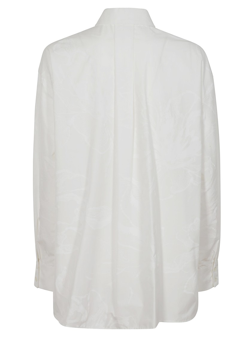 Pt Torino Button-down Shirt With Floral Pattern In White