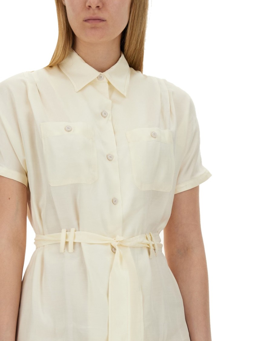 Apc A.p.c. New Drew Shirtdress In Neutrals