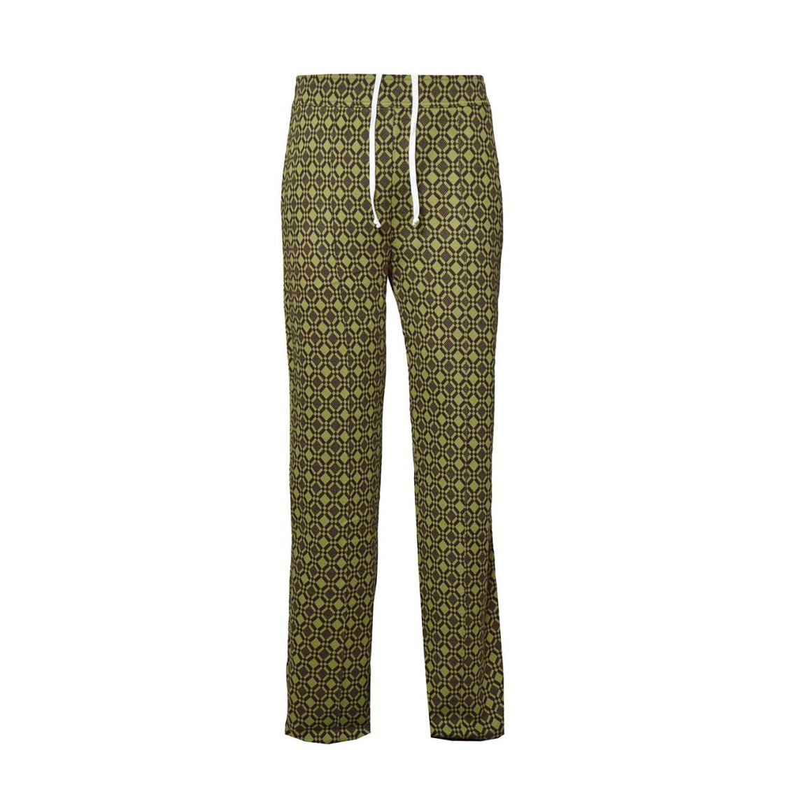 WALES BONNER WALES BONNER POWER SPORTS PANTS IN OLIVE GREEN JACQUARD COTTON