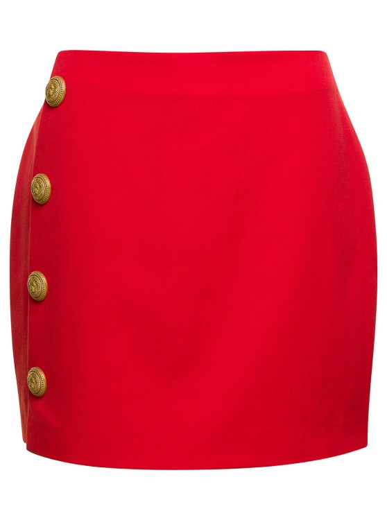 Balmain 4 Buttons Asymetric Short Skirt Mini | THE LIST