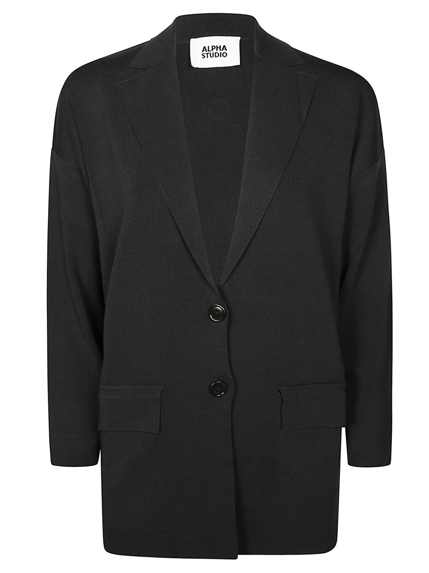 Alpha Studio Giacca Fluida In Black