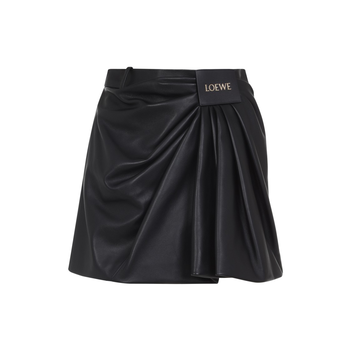 スカート Loewe Draped Black Lambskin Midi Skirt Loewe Draped Black Lambskin Midi Skirt in Black | THE LIST